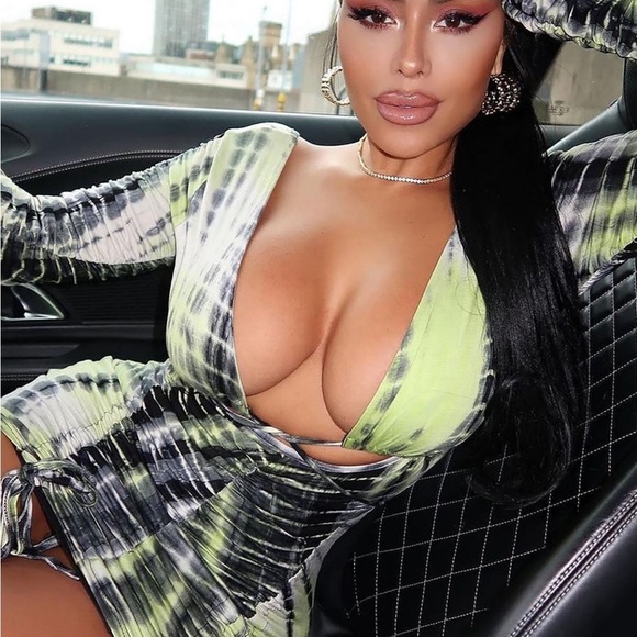 Green Watch Me Ruche Tye Die Mini Dress by Fashion Nova - Picture 4 of 15